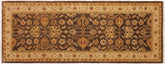 handmade Transitional Kafkaz Brown Beige Hand Knotted RUNNER 100% WOOL area rug 3x8